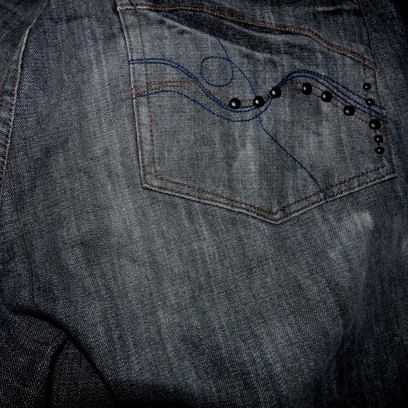 Black Wash Denim Jeans Venezia Zipper Womens Plus size 28 - Picture 9 of 10